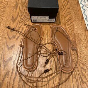 A.EMERY Finch bead-embellished leather sandals